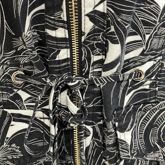 White House Black Market WHBM Jacket Coat Tropical Floral Size Medium M - Picture 10 of 17